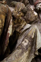 Retable, panneau de gauche, détail, sainte Véronique